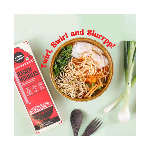Urban Platter Ramen Noodles, 250g (Authentic Japanese-Style Wheat Noodles | No Added Preservatives | Perfect for Ramen, Stir-Fries & Soups)
