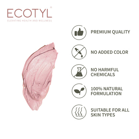 Ecotyl French Pink Clay | Gentle Detox Clay | Skin Brightening |ion | 50g