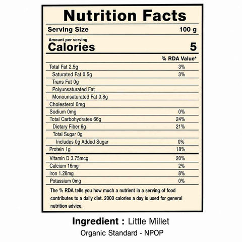 Orasure Organics Little Millet