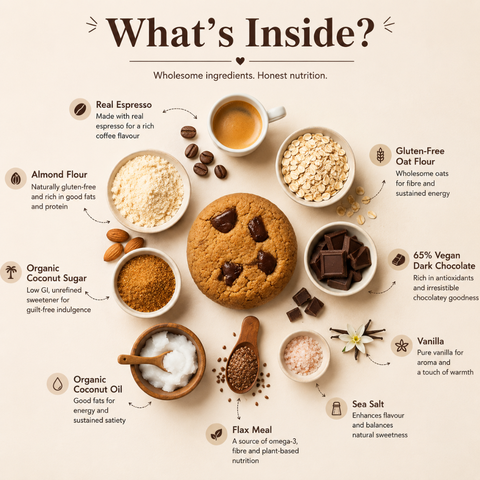Espresso Cookie - Vegan, Gluten Free, Refined Sugar free