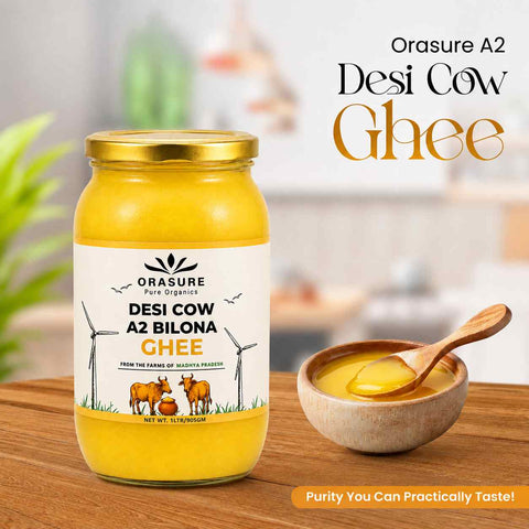 Orasure Organics A2 Desi Cow Ghee 1L