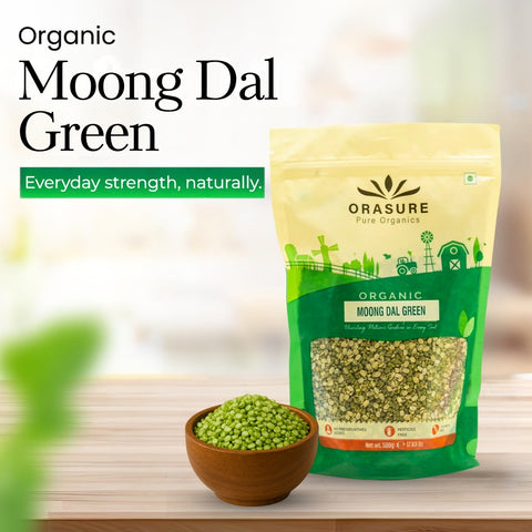 Orasure Organics Moong Dal Split (Green)