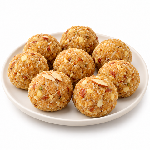 Makhana Badam Power Balls- Makhana & Almond Laddoos (Delivered Separately Next day)