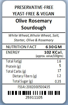 Olive Rosemary Sourdough (sliced)