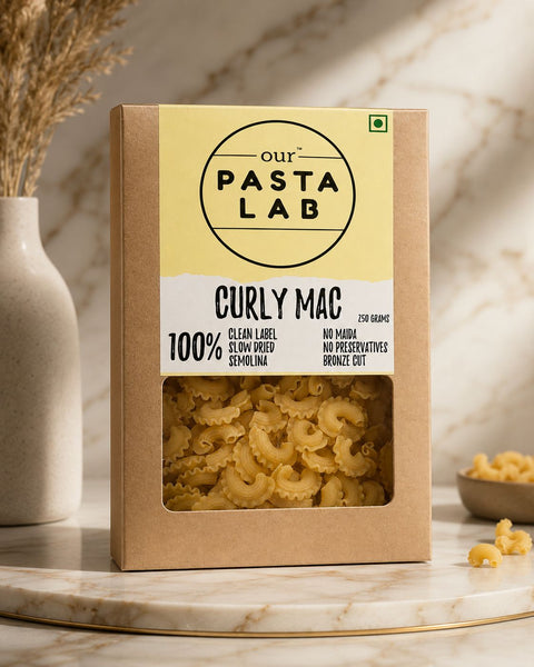 Our Pasta Lab Eggless Semolina Curly Mac 250grams