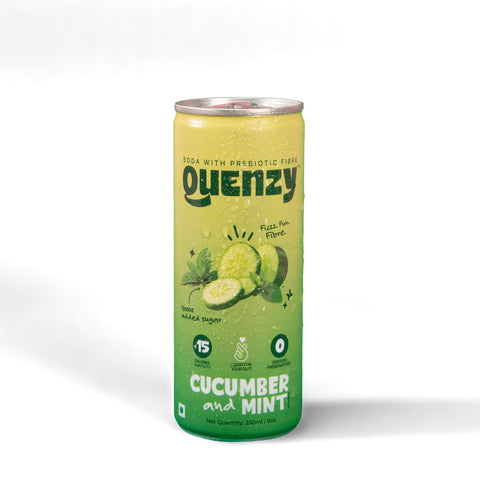 Quenzy Cucumber mint Prebiotic soda  250ml