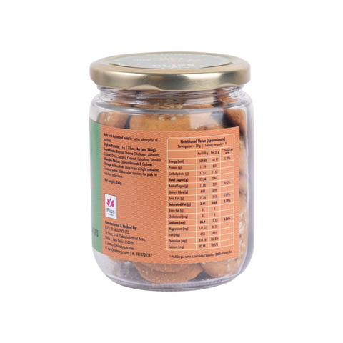 Channa Sattu Almond Protein Cookies with Turmeric