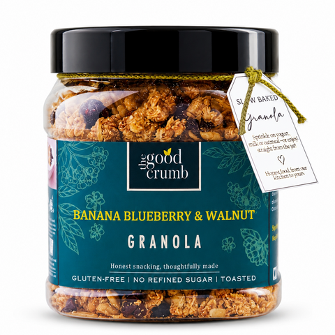 Banana Blueberry Walnut Granola I Gluten-free I No refined sugar
