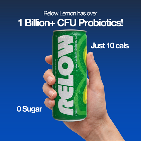 Relow Lemon Sparkling Probiotic Soda