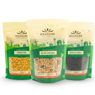Orasure Organics Dal Combo | Pack of 3 (Chana Dal/Mix Dal/Urad Black Whole)