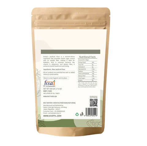 Ecotyl Jackfruit Flour | Low Glycemic Index | Gluten Free | 500g