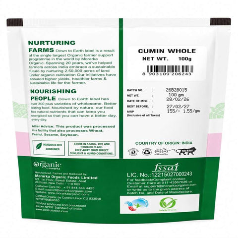 Down to Earth Cumin Whole 100grams