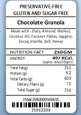 Cocoa & Nuts Granola Pack ( Gluten Free | SugarFree)