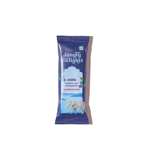 Jungly Delights Calm blueberry with ashwagandha box of 5 bars 190g