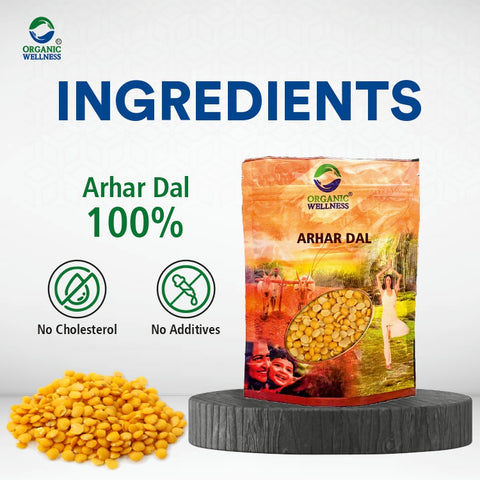 Organic Wellness Arhar Dal (Pack of 3) (Certified Organic)