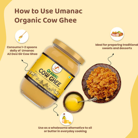 UMANAC Organic Cow Ghee, 500ml