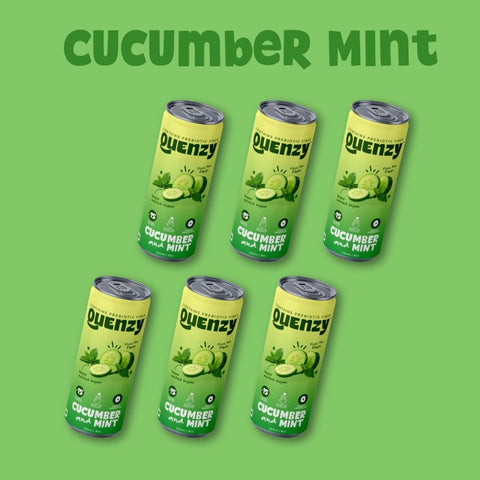 Quenzy Cucumber mint Prebiotic soda (Pack of 3)
