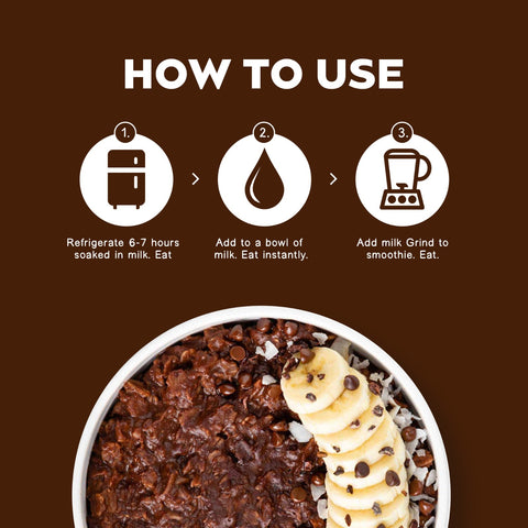 Belgian Chocolate Chia and Oats (Sweetened with Coconut Sugar)