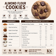 Almond Flour Cookie -  Vegan, Gluten Free, Refined Sugar free