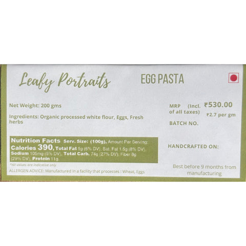 Pappardelle | Leafy Portraits