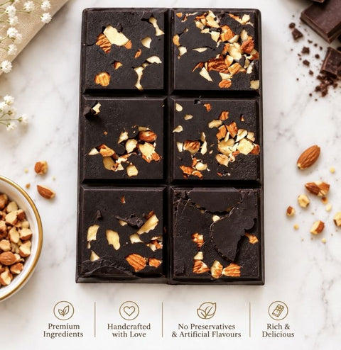 Healthy Dates & Almonds Chocolate Bites (Delivered Separately Next Day)