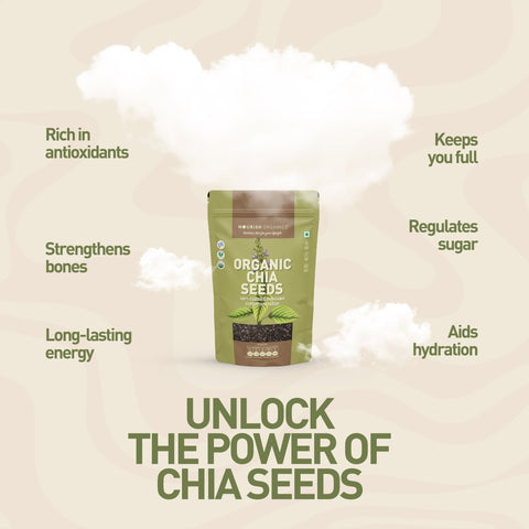 Nourish Organics Organic Chia Seeds 500grams