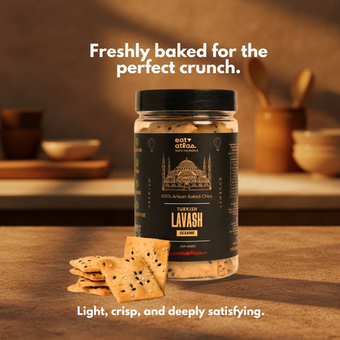 Eat Atlas | Healthier Baked Sesame Lavash Chips (85 gms)