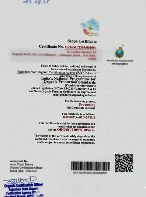 Potato  (Certified Organic) 10 kg