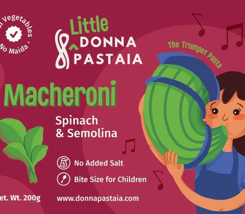 Donna Pastaia Little Maccheroni 'The Trumpet' | Spinach & Semolina Pasta