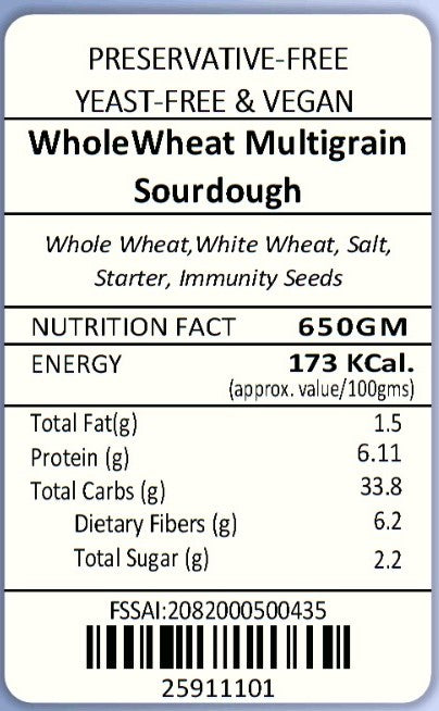 Multigrain Whole-wheat Sourdough (sliced)