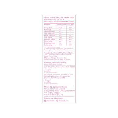 Minus30 Double Choco Mini Stick 40ml