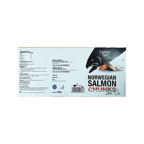 Cambay Tiger Norwegian Salmon Portions Skin On - 200g
