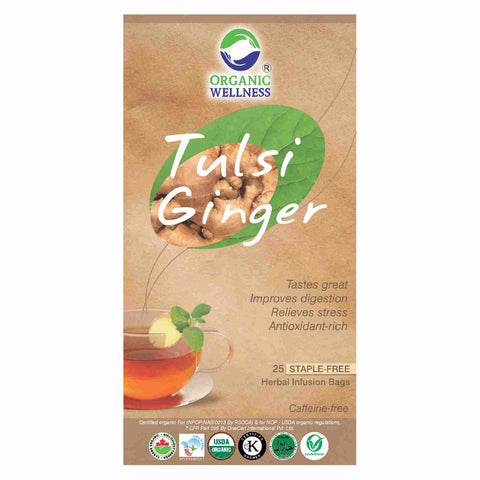 Organic Wellness Tulsi Ginger (25 Tea Bags)