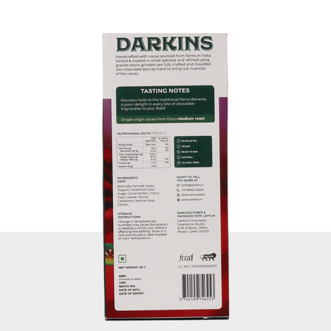 Darkins 63% Artisanal Dark Chocolate with Paan