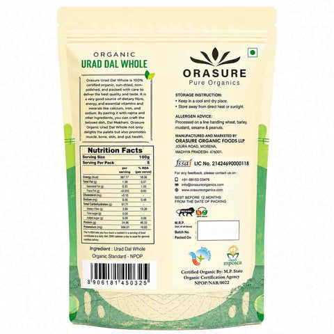 Orasure Organics Urad Black Whole
