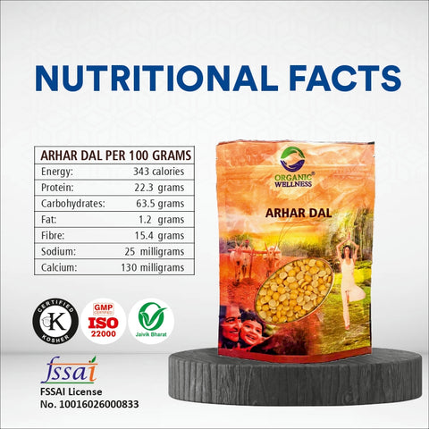 Organic Wellness Arhar Dal (Pack of 3) (Certified Organic)