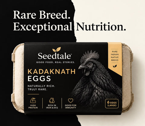Seedtale Kadaknath Eggs 6 Pcs Box