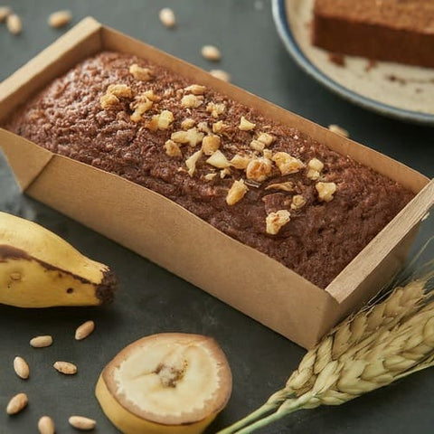 Whole-wheat Banana Walnut Jaggery Cake Loaf (Pack of 1)