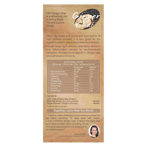 Organic Wellness Ginger Chai (25 Tea Bags)