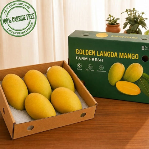 Golden Langda Mango Carbide-free 6 pc Box