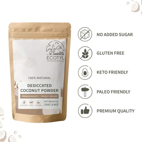 Ecotyl Desiccated Coconut Powder 250 grams