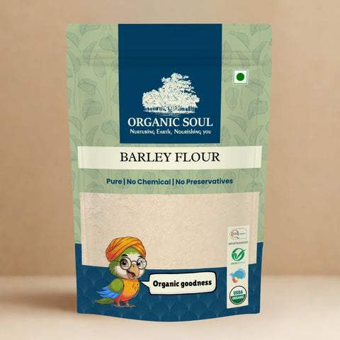 Organic Soul Organic Barley Flour (Jau Atta) – Stone Ground | 500 g