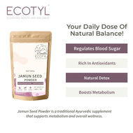 Ecotyl Jamun Seed Powder | Blood Sugar Control | Rich in Antioxi200g