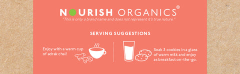 Nourish Organics Ginger Oats Cookies 120grams