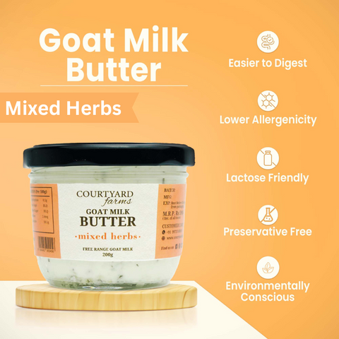 Goat Milk Butter - Mixed  Herbs (Delivered Separately Next Day)
