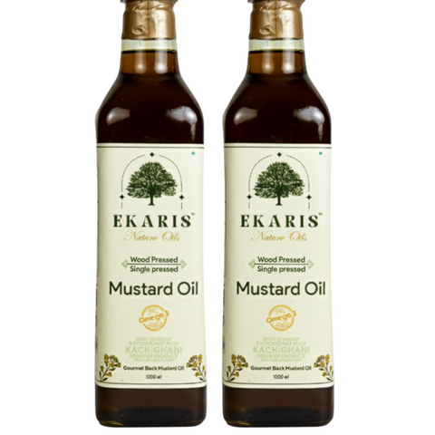 Wood Pressed Black Mustard Oil - 1 Liter