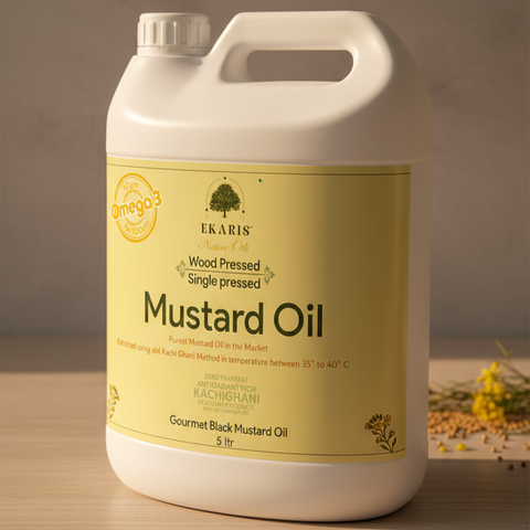 Wood Pressed Black Mustard Oil - 5 Liter