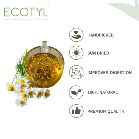 Ecotyl Chamomile Tea | Calming Herbal Tea | Supports Sleep & Relaxation | 25g