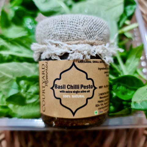 Courtyard Memories Basil Chilli Pesto Concentrate 55 grams