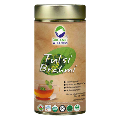Organic Wellness Tulsi Brahmi Tea (Tin) 100 grams